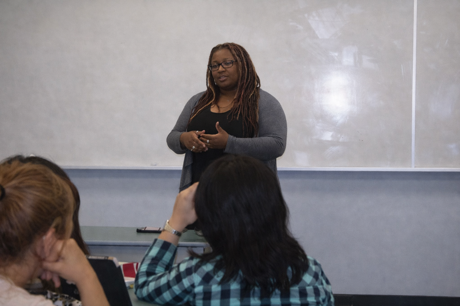 Carolyn Thompson teaching a class at Centennial College