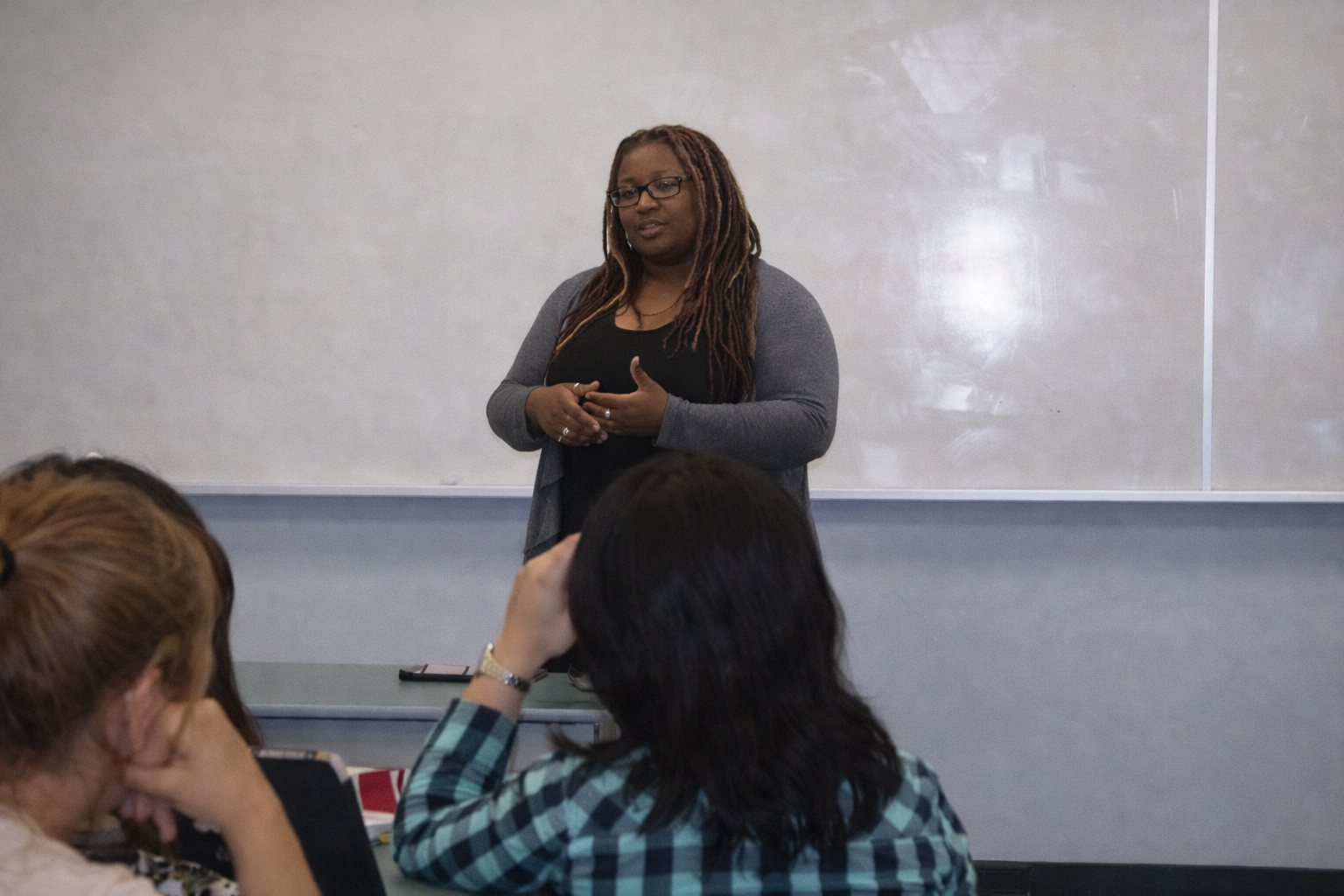 Carolyn Thompson teaching a class at Centennial College